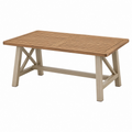 Gartentisch 180 x 90 cm aus Holz in Naturbeige - rechteckiger Esstisch im Landhausstil